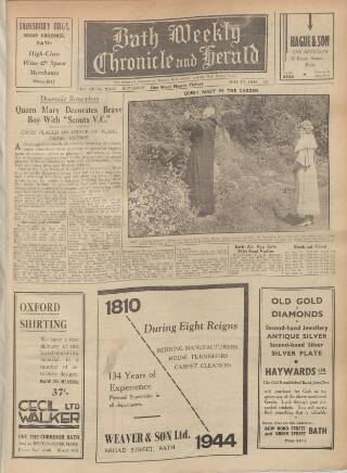 cover page of Bath Chronicle and Weekly Gazette published on May 13, 1944