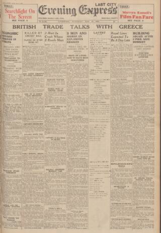 cover page of Liverpool Evening Express published on May 13, 1939