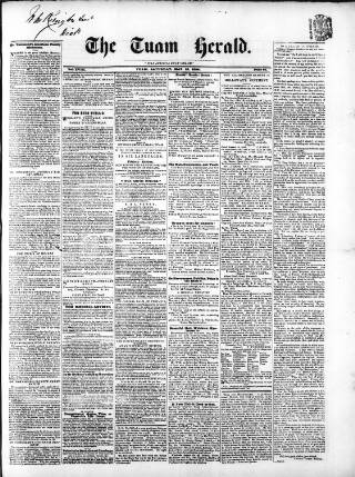 cover page of Tuam Herald published on May 13, 1854