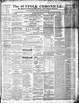 cover page of Suffolk Chronicle published on May 13, 1854