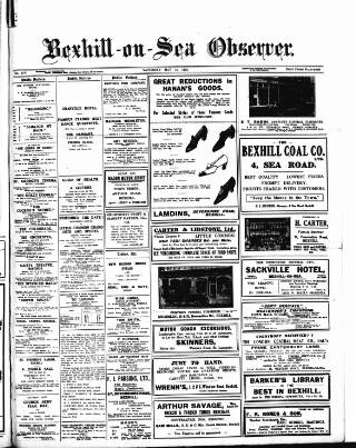 cover page of Bexhill-on-Sea Observer published on May 13, 1922