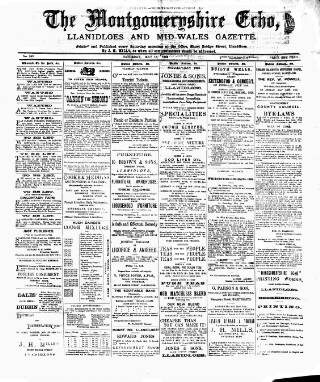 cover page of Montgomeryshire Echo published on May 13, 1893