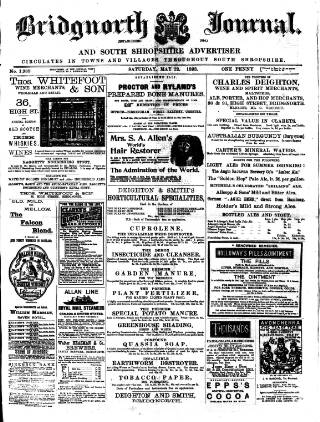 cover page of Bridgnorth Journal published on May 13, 1893