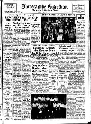 cover page of Morecambe Guardian published on May 13, 1960