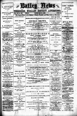 cover page of Batley News published on May 13, 1892