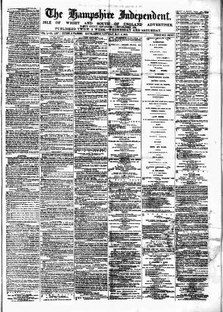 cover page of Hampshire Independent published on May 13, 1882