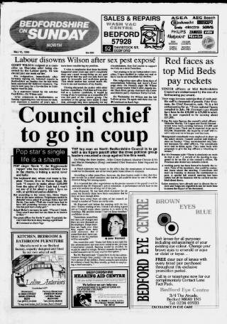 cover page of Bedfordshire on Sunday published on May 13, 1990