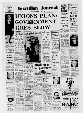 cover page of Nottingham Guardian published on May 13, 1969