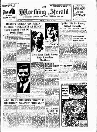 cover page of Worthing Herald published on May 5, 1944