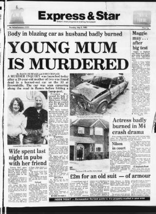 cover page of Wolverhampton Express and Star published on May 5, 1983